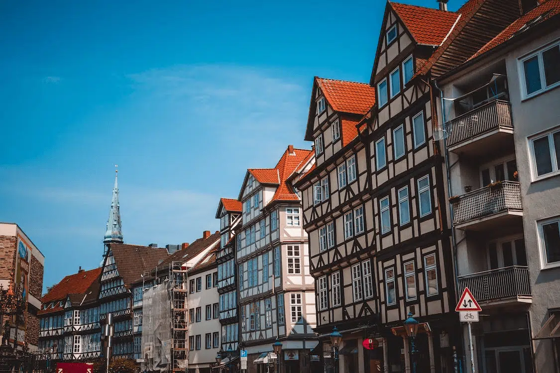 Fachwerkhäuser in einer Altstadt
